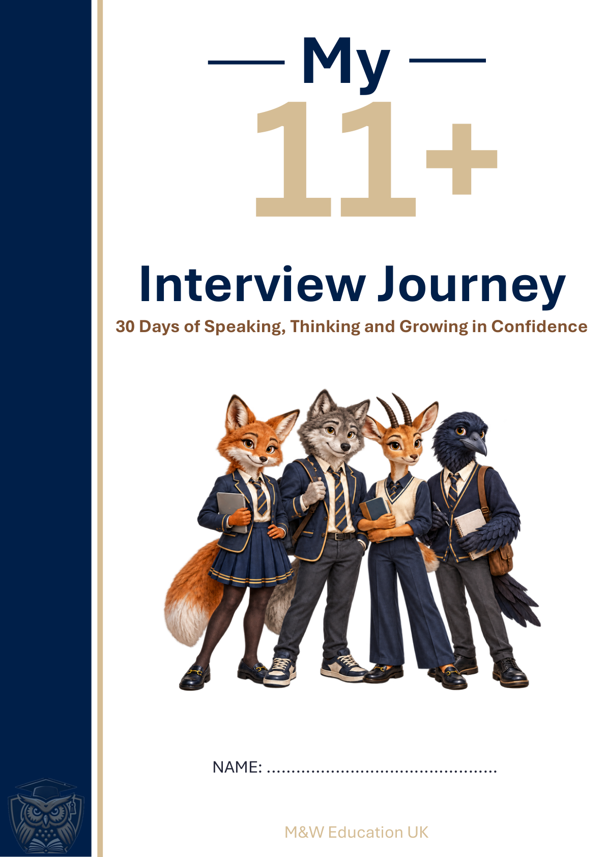 11+ 30-Day Interview Practice Booklet cover